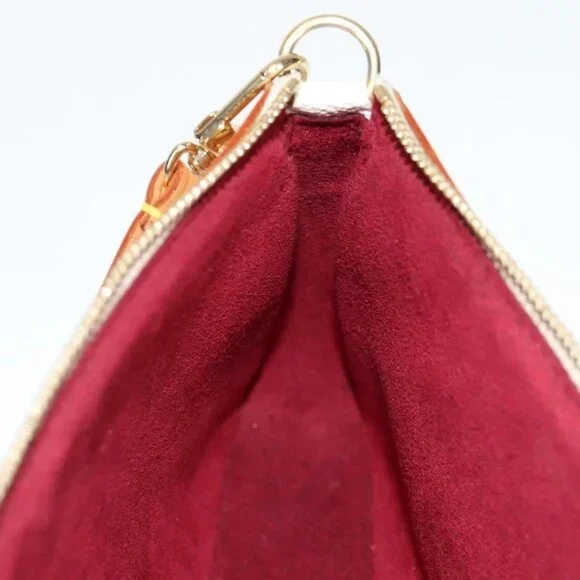 LOUIS VUITTON Monogram Multicolor Pochette Pouch White M92649 LV Auth 135504V Bags